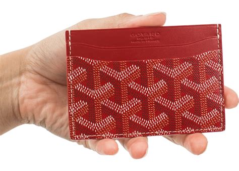 goyard st sulpice cardholder red|authentic goyard card holder.